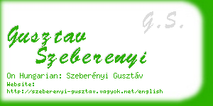 gusztav szeberenyi business card