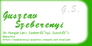 gusztav szeberenyi business card